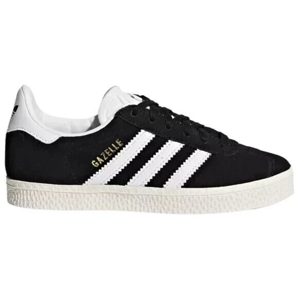 Adidas Originals Gazelle Black White Gold Suede Shoes BB2507 Youth Size 13K